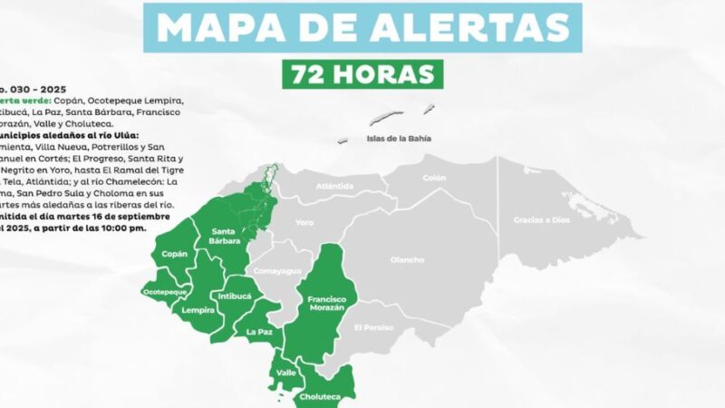 Copeco declara Alerta Verde en 9 departamentos y zonas ribereñas